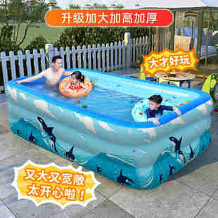 赟娅儿童充气游泳池大型加t厚家用可折叠小孩成人户外室内洗澡池