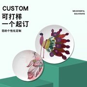 陶瓷餐盘碟子盘子来图定制个性创意印照片logo图案diy骨瓷展示盘