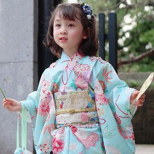 和服正装日式浴衣童装儿童秋款薄款日系套装汉服表演服女童中国风