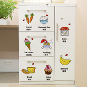 家装家饰墙贴个性厨房餐厅冰箱装饰贴画创意卡通贴纸冰箱贴水果贴