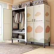免安装衣柜出租房家用卧室开门式简易布衣柜(布衣柜，)现代简约折叠收纳衣橱