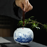 景德镇手绘青花瓷功夫茶具套装，中式骨瓷陶瓷盖碗茶杯整套茶具