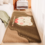 卧室床边地毯秋冬家用卡通客厅，防滑地垫加厚仿羊绒儿童房床前脚垫