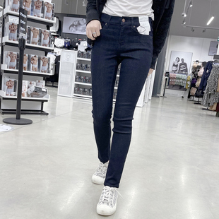 Calvin Klein CK 女士秋冬休闲高腰弹力修身瘦腿牛仔裤SKINNY