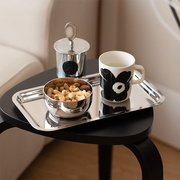 高档304不锈钢方盘长方形茶，水杯托盘烘焙工具，浅盘子置物托盘餐厅