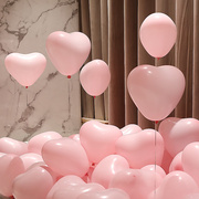 婚庆用品珠光圆形爱心心形，桃心结婚婚礼加厚大红粉色紫色气球