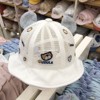 夏季儿童渔夫帽夏天遮阳网帽透气可翻折可爱超萌婴儿网眼盆帽
