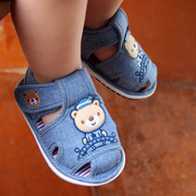 儿童棉布学步鞋1岁宝宝防滑软底叫叫凉鞋夏男女婴幼儿鞋子会叫响