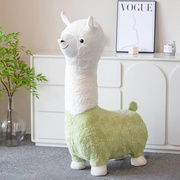 创意羊驼座椅凳子落地摆件搬家礼物客厅装饰动物坐凳乔迁新居