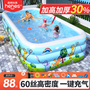 儿童充气游泳池加厚大人，小孩宝宝婴儿泳池家用大型水池，男女孩玩具