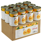 黄桃罐头整箱12罐装*425克糖水水果罐头商用砀山特产烘焙