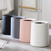 北欧时尚双层垃圾桶家用简约客厅无盖大号纸篓筒卫生间创意纸桶