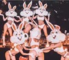 夜店酒吧主题派对互动道具艺术朋克DJ GOGO萌萌哒兔子头饰cos演出