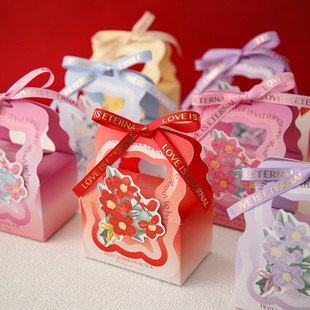 喜糖盒结婚糖盒高级感婚礼，网红欧式创意，订婚手提糖果包装盒