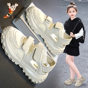 包头凉鞋女童2024夏季软底儿童网面运动鞋中大童女孩白色网鞋