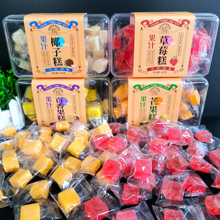 天津印象百香果草莓椰子芒果果汁，果糕300g盒装办公室网红休闲零食