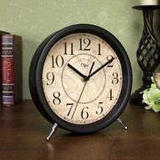 客厅钟表摆台式座钟摆件，美式复古创意，家用桌面时钟电视柜摆放坐钟