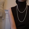 多种戴法长款珍珠项链正圆，强光施家珍珠，毛衣链轻奢高级感叠法式