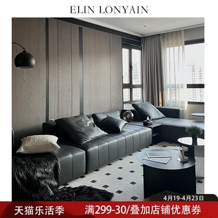 ELIN LONYAIN现代简约轻奢绿色系沙发搭配靠垫抱枕样板房方枕搭毯