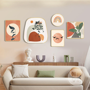 现代简约客厅装饰画抽象艺术沙发背景墙挂画大气北欧创意组合壁画