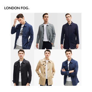 伦敦雾春季商务休闲英伦，风合身风衣外套，轻薄款无里短款风衣男