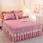床裙单件床罩1.5m1.8米防滑床单蕾丝花边公主风床套防尘保护套2米