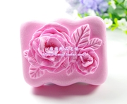 玫瑰鲜花浮雕模具手工皂模具蜡烛，香薰精油模具，香皂肥皂冷制皂模具