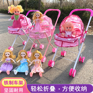 儿童玩具推车带娃娃发光声女童女孩过家家玩具手推车宝宝生日礼物