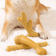 狗狗磨牙棒泰迪幼犬居家解闷消耗体力纯色鹿角造型可水洗洁齿玩具