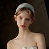 v733新娘结婚钉珠发带，超仙白色复古婚纱礼服影楼，造型拍照发饰品