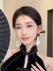 新中式长款流苏耳环，女民族风苗族小众设计感高级耳钉耳饰2024