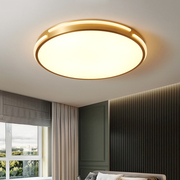 美式卧室吸顶灯圆形，现代阳台灯轻奢欧式客厅，主卧高级铜灯led灯具