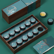 高档绿茶小罐茶礼盒装空盒精致狮峰龙井茶茶叶包装盒空礼盒空罐子