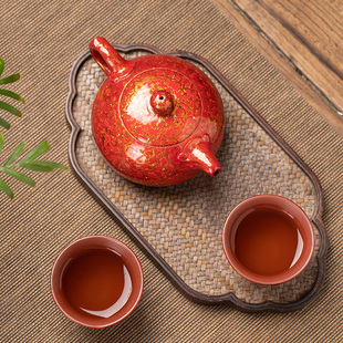 墨修缘高档福州大漆手工宜兴紫砂壶西施壶单个茶壶泡茶壶茶具