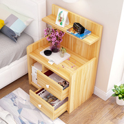 床头柜简约现代简易多功能卧室小柜子储物柜收纳迷你实木色置物架