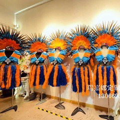 主题乐园巡游游乐园玛雅文化印第安野人羽毛景区音乐节演出服装