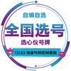 北京天津上海重庆12123自编车牌占用号码选号软件网上自选新能源