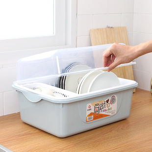 碗柜塑料大号放碗架沥水架厨房置物架碗碟篮餐具碗筷收纳盒带盖