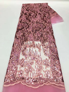 lace彩色蕾丝布料婚庆婚礼专用服装，进口亮片刺绣旗袍非洲面料