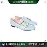 香港直邮bally巴利女士，优雅金属方扣低跟皮鞋，乐福鞋6225877cp