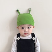 婴儿帽子春秋薄款可爱纯棉胎帽，0-3个月男女宝宝新生幼儿护囱门帽
