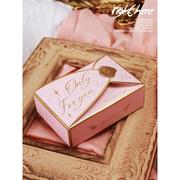 结婚喜糖盒纸盒欧式ins风，创意喜糖礼盒，个性粉色婚礼喜糖袋糖果盒