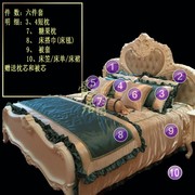 欧式公主b床上用品四件套豪华样板房法式床品婚庆多件套装样板间