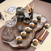 套小轻奢实木茶盘紫砂茶具套装，家用托盘功夫茶台整套陶瓷茶杯茶海