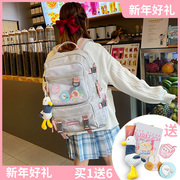 初中生书包双肩包女大容量旅行高中学生，韩版原宿ulzzang电脑背包
