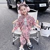 女童春装韩版运动套装2024小童卡通衣服宝宝网红时髦两件套潮
