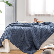 双层针织毛毯被子加厚保暖珊瑚绒盖毯午睡毯子空调毯沙发毯盖腿毯