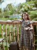 史豌豆(史豌豆)童装女童格子，连衣裙2024夏季儿童，温婉气质宝宝洋气裙子