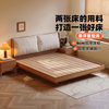 北欧实木床现代简约一米五超薄床头软包床白蜡木1.8米双人悬浮床