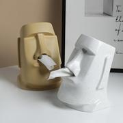 北欧个性设计感纸巾盒创意客厅摆件茶几抽纸盒陶瓷热采